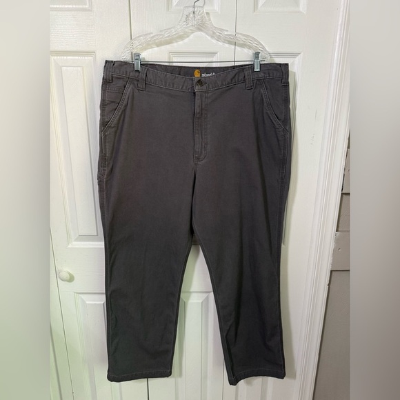 Carhartt Mens Rugged Flex Relaxed Fit Canvas Work Pants Cotton Gray 42 x 30 - Picture 5 of 9